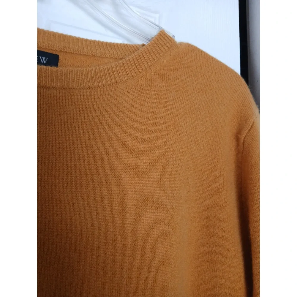 J.‎ Crew Cashmere Crewneck Pullover Sweater Rich Gold Yellow Small Quiet Luxury